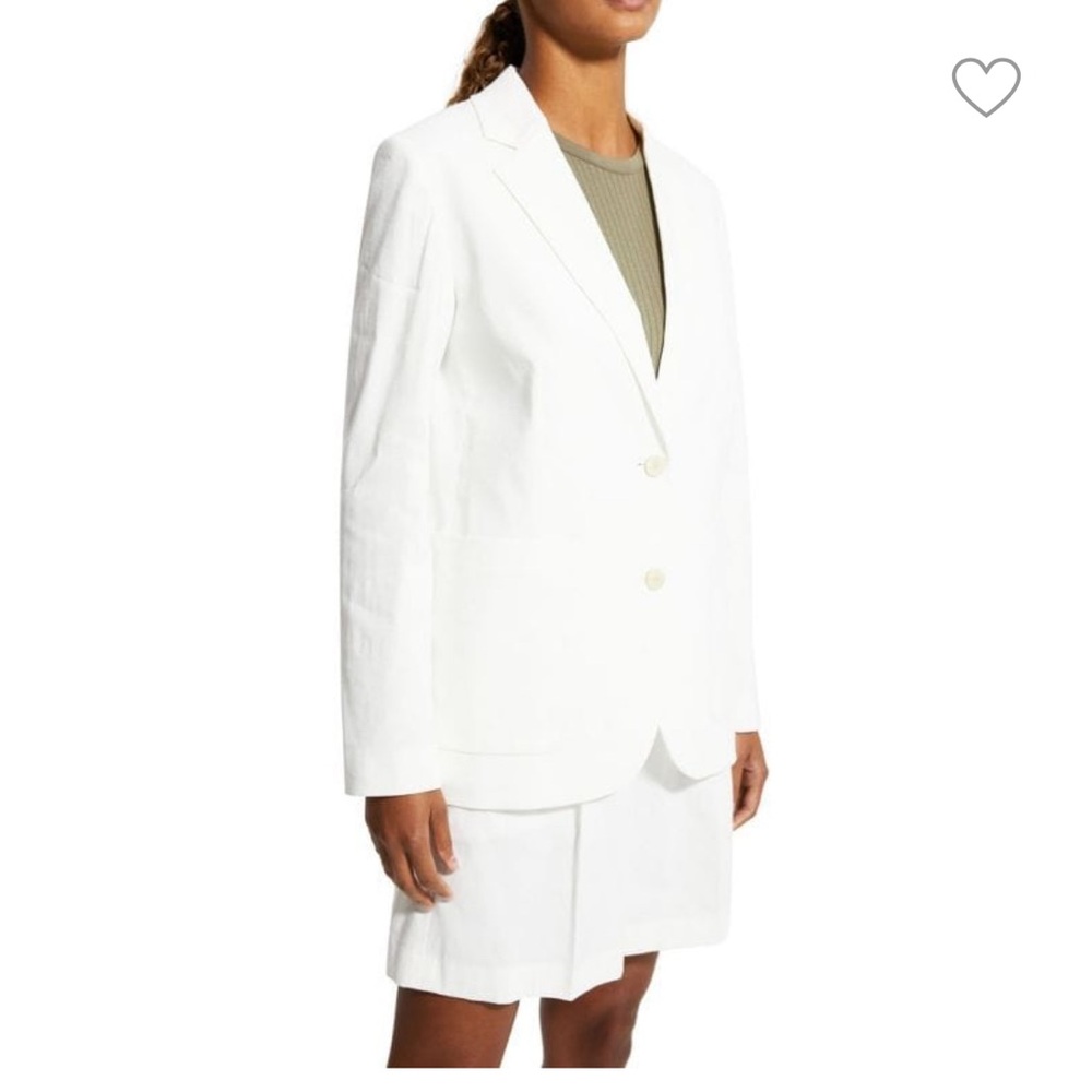 THEORY Oversized Linen Blend Blazer size2
